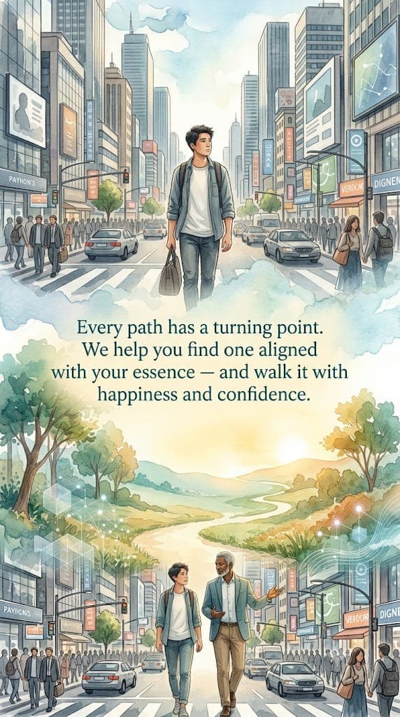 Watercolor illustration of mentoring journey